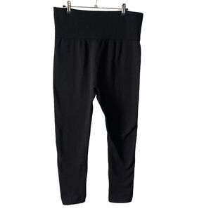 Fashion Nova Plus 2X 3X Fleece Lined Leggings Black High Rise Solid